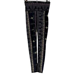 Teeki Wild & Free Horse & Cactus Print Full Length Leggings Womens XS Athletic